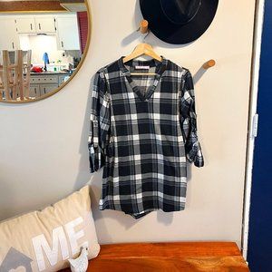 Maternity Nursing Top 3/4 Rolled Sleeve Tunic Blouses